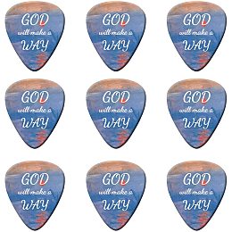 GLOBLELAND 9 Pack God Will Make A Way Guitar Picks Premium Celluloid Picks Sampler for Classical Guitar Electric Guitar