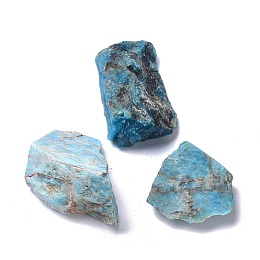 Honeyhandy Rough Raw Natural Apatite Beads, No Hole/Undrilled, Nuggets, 26~40x23~28x12~19mm, about 6pcs/bag