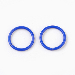 Honeyhandy Iron Jump Rings, Open Jump Rings, Royal Blue, 18 Gauge, 10x1mm, Inner Diameter: 8mm