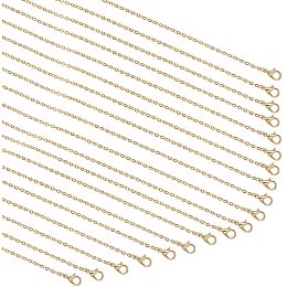 Arricraft 20 Strands Golden Cable Chain Necklace Twisted Link Chain Necklace Bulk for Pendant Necklace Jewelry Making, 23.6"