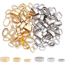 UNICRAFTALE About 120pcs 3 Sizes 304 Stainless Steel Quick Connector Multi-Color Connection Ring Locking Clip Quick Chain Gold and Stainless Steel Color for DIY Jewelry Making