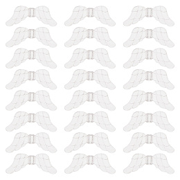 SUNNYCLUE 1 Box 200Pcs Wings Beads Angel Wing Beads Transparent Clear Acrylic Bead Charms Christmas Guardian Angel Fairy Wing Loose Spacer Beads for Jewelry Making Beading Kit Earrings Necklace DIY