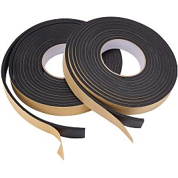 SUPERFINDINGS 2 Rolls Total 32.8 Feet Single-Sided Adhesive EVA Seal Foam Strip 0.98Inch Width Foam Insulation Tape with Strong Adhesive High Density Foam Insulation Tape for Windows Insulation