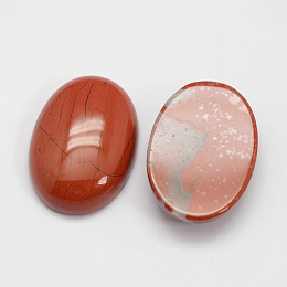 Honeyhandy Natural Red Jasper Cabochons, Oval, 25x18x7~10mm.