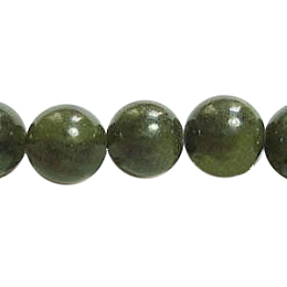 Honeyhandy Natural Gemstone Beads, Taiwan Jade, Round, Olive, about 12mm in diameter, hole: 1mm, about 32pcs/strand, 16 inch