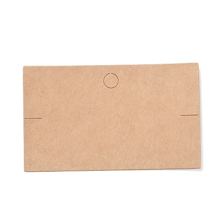Honeyhandy Blank Kraft Paper Bracelet Display Card, Rectangle, BurlyWood, 6x10x0.05cm, Hole: 8mm