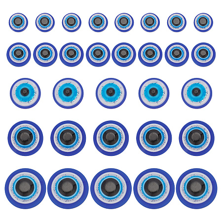 ARRICRAFT 350Pcs 5 Styles Craft Resin Doll Eyes, Stuffed Toy Eyes, Blue, 7.5~16x3~4.5mm