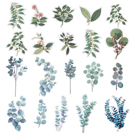 CRASPIRE 120pcs Leaf Stickers Self-Adhesive Plants Stickers Washi Stickers DIY Decorative Label for Scrapbook Notebook Journal Card Making Envelope Decoration