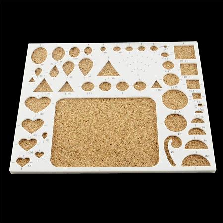 NBEADS 1 Pc White Paper Quilling Template Board Set DIY Scrapbooking Paper Quilling Handmade Tools Photo Quilling Work Board Greeting Cards Decoration