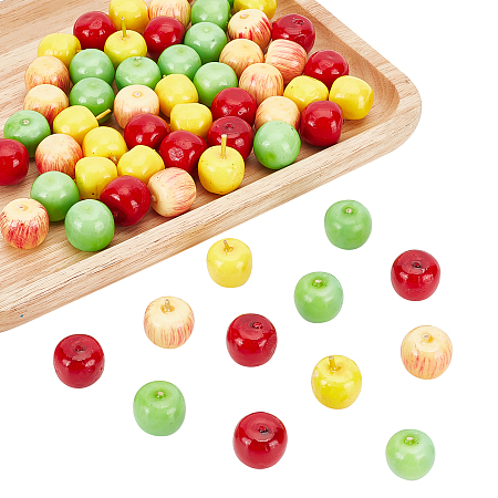 CHGCRAFT 60Pcs 4 Styles Mini Artificial Apple, Fruit Simulation Foam Apple, for Home Display Decorations, Mixed Color, 19~21x18.5~20mm, 15pcs/style