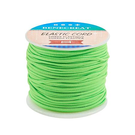 BENECREAT 2mm 55 Yards Elastic Cord Beading Stretch Thread Fabric Crafting Cord for Jewelry Craft Making (SpringGreen)