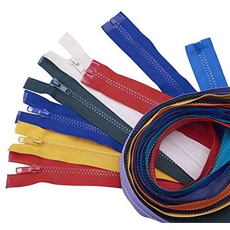 BENECREAT 38PCS Assorted 58/78cm (23/30 Inch) Heavy Duty Plastic Zippers Separating Jacket Zippers for Tailor Sewing Coat Jacket Crafts, 19 Color