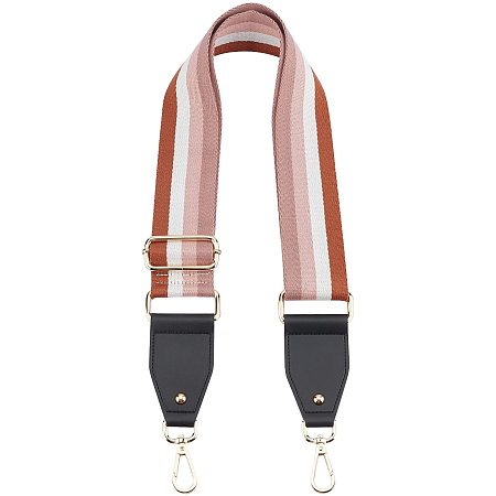 SUPERFINDINGS 1pcs 35.04-54.33 inch Rosy Brown Strip Bag Strap Adjustable Bag Straps Polyester Wide Shoulder Straps Replacement Bag Belt with Zinc Alloy Swivel for Bag Replacement Accessories