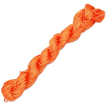 Pandahall Elite 10 Bundles(About 240m) 1mm Orange Red Nylon Thread Knotting Cord Beading Thread Thread Nylon Shamballa for Beading Jewellery Bracelets Making