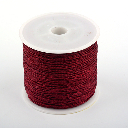 Honeyhandy Nylon Thread, Dark Red, 1mm, about 87.48 yards(80m)/roll