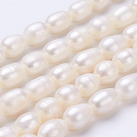 Honeyhandy Grade AA Natural Cultured Freshwater Pearl Beads Strands, Oval, Seashell Color, 11~13x9~10mm, Hole: about 0.5mm, about 30pcs/strand, 13.8 inch