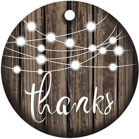 SUPERFINDINGS 1PC Appreciation Gift Ornament Thanks Ornament Hanging Ornament Porcelain Pendants for Home Indoor Outdoor Decor, Double-Sided Printed, Flat Round, Burlywood, 3inch