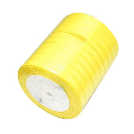 NBEADS 10 Rolls of 6mm Yellow Satin Ribbon Double Sided Fabric Ribbon Silk Satin for Crafts Gift Wrapping Floristry Wedding Party Decoration