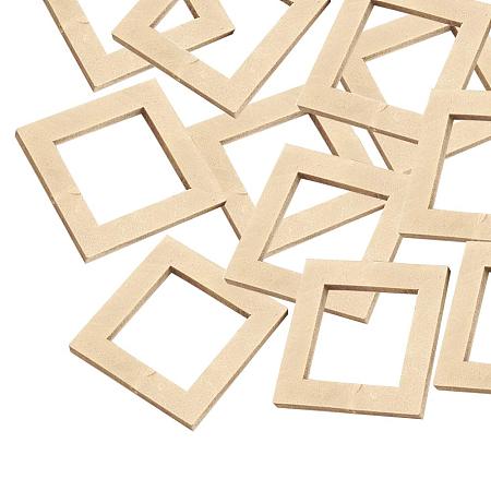 ARRICRAFT 200 pcs Square Wood Pendant Beads Crafts for Earring Pendant Jewelry DIY Craft Making, Wheat