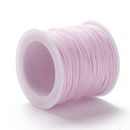 Honeyhandy Braided Nylon Thread, DIY Material for Jewelry Making, Lavender Blush, 0.8mm, 100yards/roll