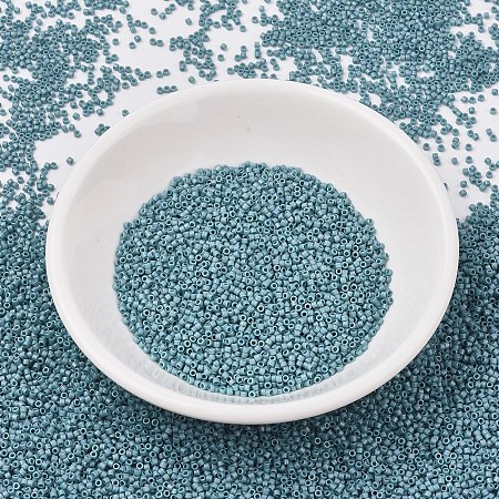 MIYUKI® Delica Beads, Japanese Seed Beads, 11/0, (DB2315) Matte Opaque Glazed Nile Blue AB, 1.3x1.6mm, Hole: 0.8mm; about 2000pcs/10g