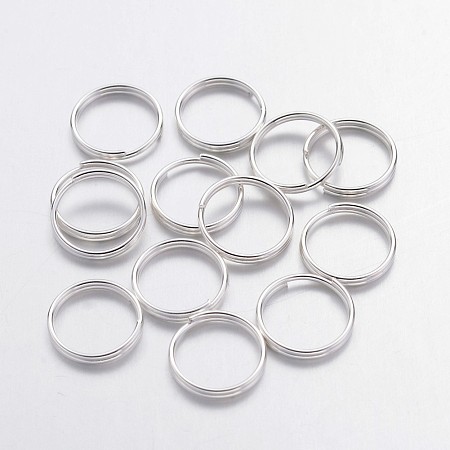 NBEADS 1000g Iron Double Loops Jump Rings Split Rings, Silver, 10x0.7mm; about 8.6mm inner diameter, about 4160pcs/Kg