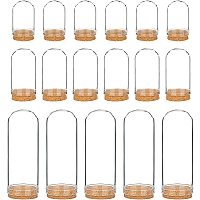 BENECREAT 24 Pack Glass Jars Bottles 3 Mixed Size Dome Cloche Cover Decoration Bottles with Cork Stoppers for Party Favors, Arts and Small Projects