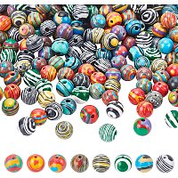 Arricraft 240 Pcs Natural Stone Beads, 6mm Malachite Gemstone Loose Beads, Colorful Round Dyed Stone for Jewelry Making DIY