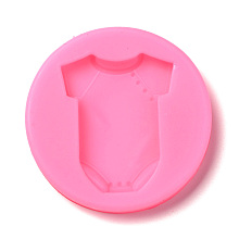 Honeyhandy DIY Baby Clothes Patterns Silicone Fondant Molds, for DIY Cake Decoration, UV & Epoxy Resin Jewelry Making, Hot Pink, 66x10mm, Inner Diameter: 48x41mm