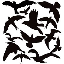 Arricraft Black Bird Silhouettes PVC Wall Stickers Various Birds Vinyl Wall Decor Animal Patterns Wall Decals Removeable Wall Decor for Home Office Wall Decoration 17.3x18.5in