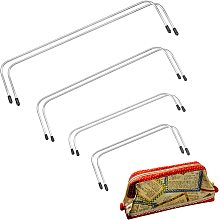 PandaHall Elite 4 Sizes Internal Wire Frame for Bag, Stainless Steel Purse Frame Metal Tubular Bag Frame U Shape Bag Handle for Backpack Lunch Retreat Bag Mouthed Carrier Bag, 4 Pairs, 5.9/7.9/9.8/11.8