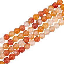 OLYCRAFT about 98Pcs 8mm Natural Red Agate Beads Round Red Agate Beads Natural Sardonyx Beads Gemstone Red Loose Gemstone Beads Energy Stone for Bracelet Necklace Earring Jewelry Making