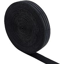 BENECREAT 10 Yards 1" Wide Non-Slip Elastic Band Straight Silicone Elastic Gripper Band Flat Waistband for Garment Sewing Project, Black