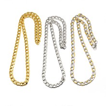 Honeyhandy 304 Stainless Steel Curb Chain/Twisted Chain Necklaces, with Lobster Claw Clasps, Mixed Color, 21 inch~22 inch(53.3~55.9cm), 8mm