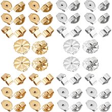 UNICRAFTALE About 80pcs 2 Colors 3 Sizes Ear Nuts 304 Stainless Steel Ion Plating(IP) Earring Backs Earring Accessories for DIY Jewelry Making