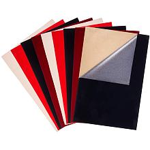 BENECREAT 20PCS Multi-Color Velvet Fabric Sticky Back Adhesive Back Sheets, A4 Sheet (8.3" x 11.8"), Self-Adhesive, Durable and Water Resistant, Multi-Purpose, Ideal for Art and Craft Making