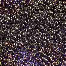 TOHO Round Seed Beads, Japanese Seed Beads, (325) Gold Luster Light Tanzanite, 11/0, 2.2mm, Hole: 0.8mm, about 1110pcs/10g