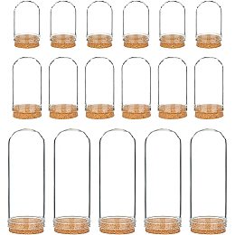 BENECREAT 24 Pack Glass Jars Bottles 3 Mixed Size Dome Cloche Cover Decoration Bottles with Cork Stoppers for Party Favors, Arts and Small Projects