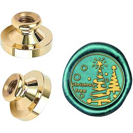 ARRICRAFT Wax Seal Stamp Head Christmas Tree Pattern 0.98" Retro Brass Sealing Stamp Head Only for Wedding Invitation, Envelope Sealing, Greeting Card, Gift Wrapping, Wine Package