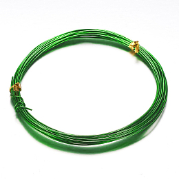 Honeyhandy Aluminum Craft Wire, for DIY Arts and Craft Projects, Green, 12 Gauge, 2mm, 5m/roll(16.4 Feet/roll)