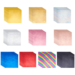 SUPERFINDINGS 60 Sheets 10 Style PVC Heat Transfer Sheets, Square, Mixed Color, 301x301x0.01mm, 6 sheets/style