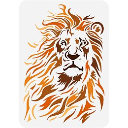 FINGERINSPIRE Tribal Lion Stencil for Painting 11.7x8.3inch Large Lion Drawing Template Plastic PET Animal Theme Painting Stencil for DIY Crafts Handwork Home Wall Floor Door Tile Furniture Decor