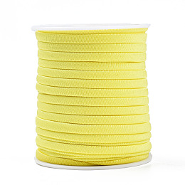 Honeyhandy Soft Nylon Cord, Flat, Yellow, 5x3mm, about 21.87 yards(20m)/roll