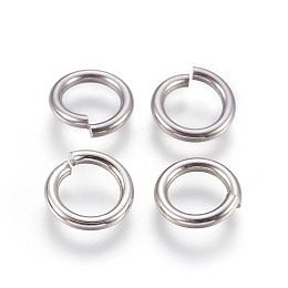 Honeyhandy 304 Stainless Steel Open Jump Rings, Stainless Steel Color, 13 Gauge, 11x1.8mm, Inner Diameter: 7mm, 400pcs/bag