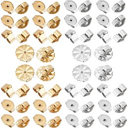 UNICRAFTALE About 80pcs 2 Colors 3 Sizes Ear Nuts 304 Stainless Steel Ion Plating(IP) Earring Backs Earring Accessories for DIY Jewelry Making