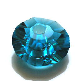 Honeyhandy Imitation Austrian Crystal Beads, Grade AAA, Faceted, Flat Round, Dodger Blue, 4.5x2.5mm, Hole: 0.7~0.9mm