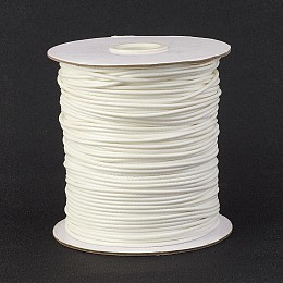 Honeyhandy Eco-Friendly Korean Waxed Polyester Cord, White, 3mm, about 47yards/roll(42m/roll)