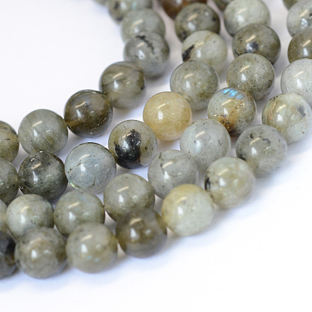 ARRICRAFT Natural Labradorite Round Bead Strands, 6~6.5mm, Hole: 1mm, about 63pcs/strand, 15.5 inches