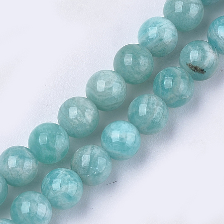 Arricraft Natural Amazonite Beads Strands, Grade A, Round, 8mm, Hole: 1mm, about 23~25pcs/strand, 7.6 inches
