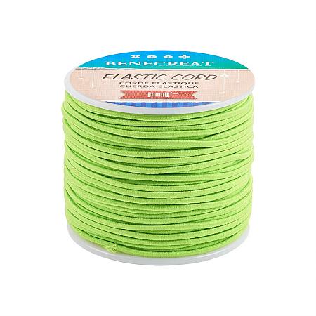 BENECREAT 2mm 55 Yards Elastic Cord Beading Stretch Thread Fabric Crafting Cord for Jewelry Craft Making (LawnGreen)